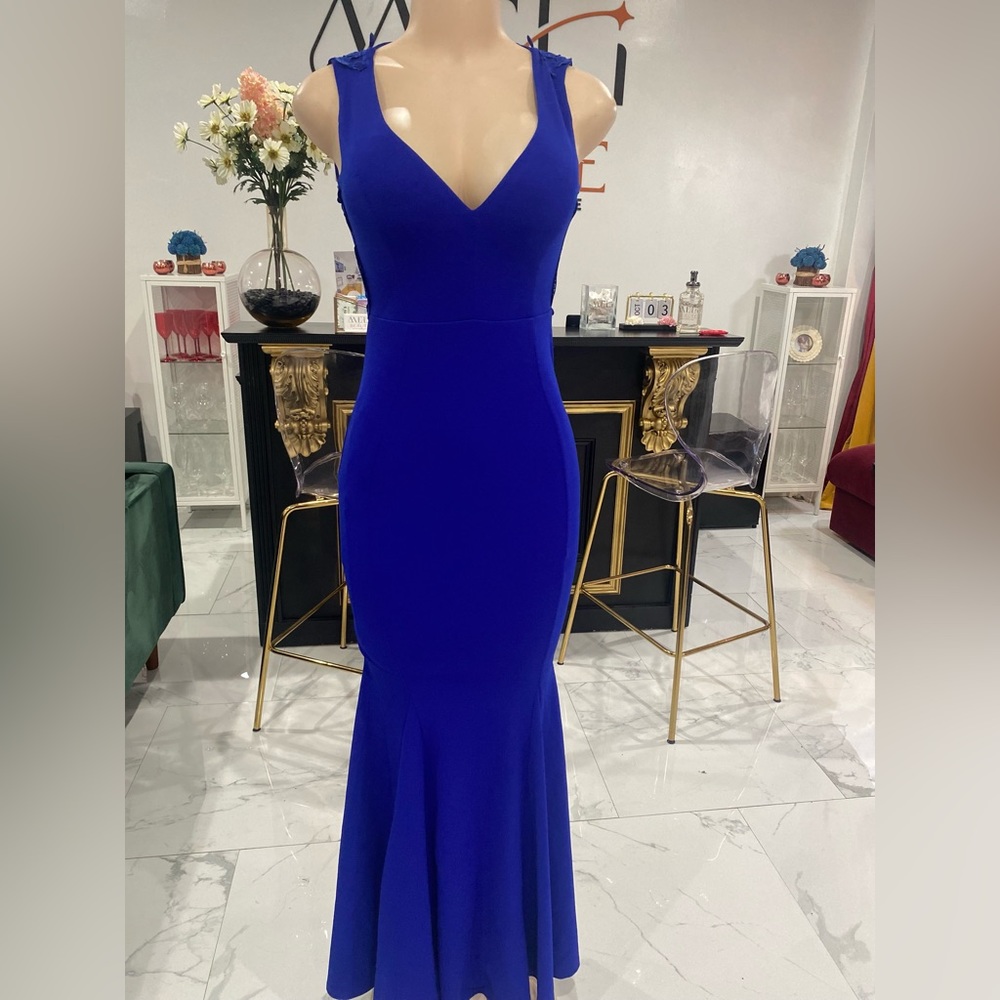Blue long gown